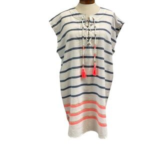NWT Bathing Suit Cover up/Summer Shift Dress, Sz L, Lightweight Cotton